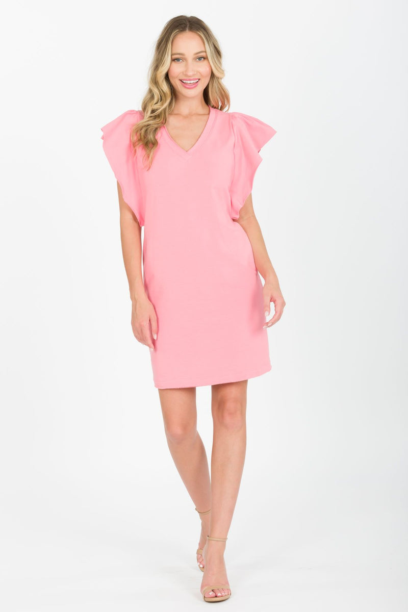 Ruffle Sleeve Dress