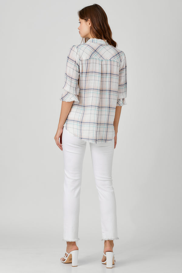 Tie Front Button Down Shirt