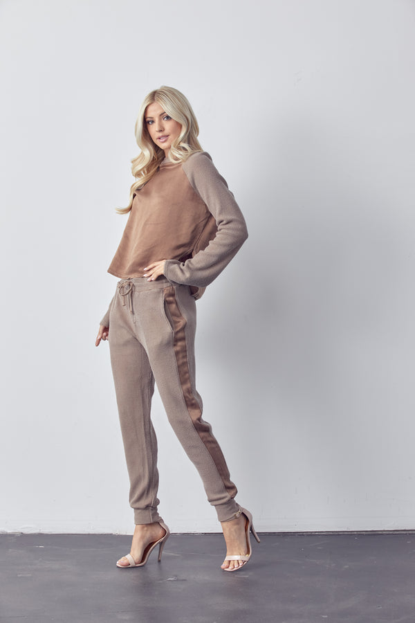 Mixed Meda Drew String Jogger Pants