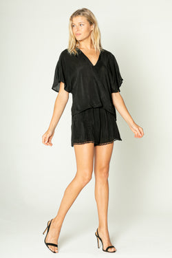 Cupro Short Sleeve Surplus Top