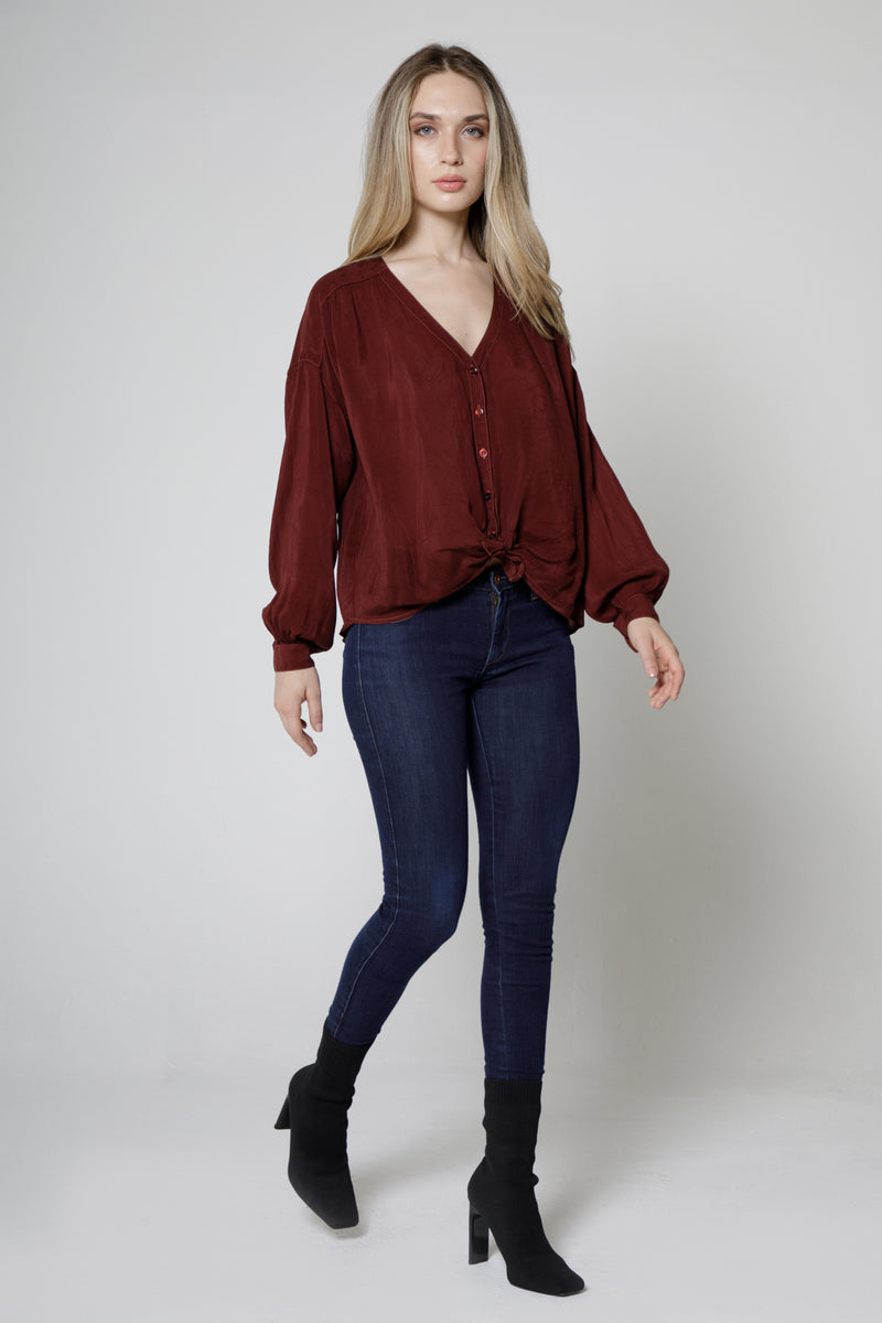 Janes Jpplin Tie Front Top