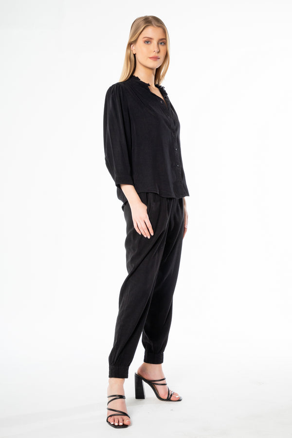 Fry Trim - Mandarin Collar Top
