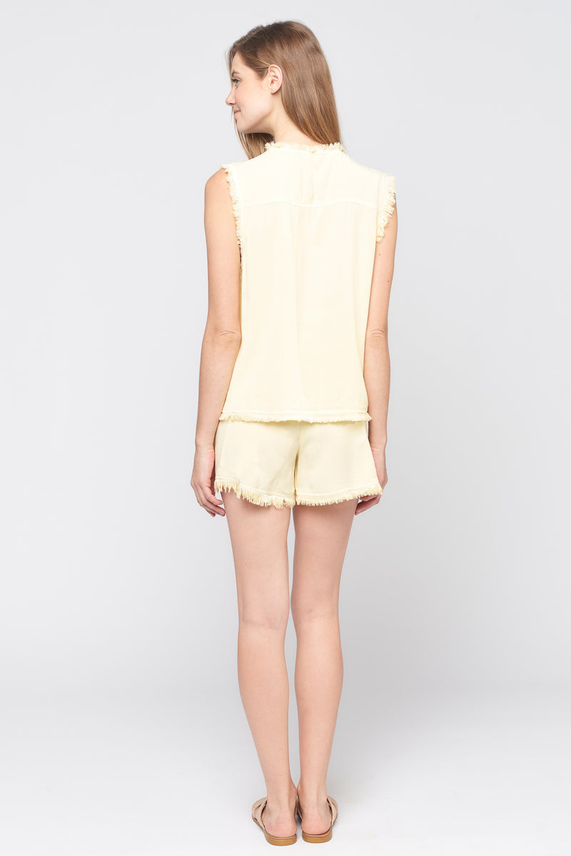 Fray Tencel Short