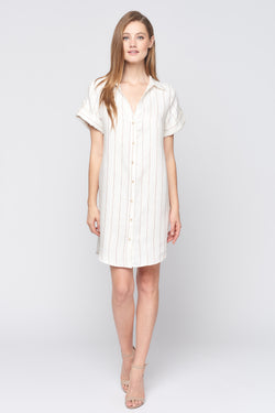 Short Sleeve Button Down Dress