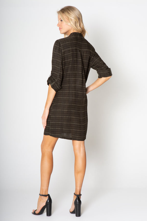 V-Neck Long Sleeve Dress