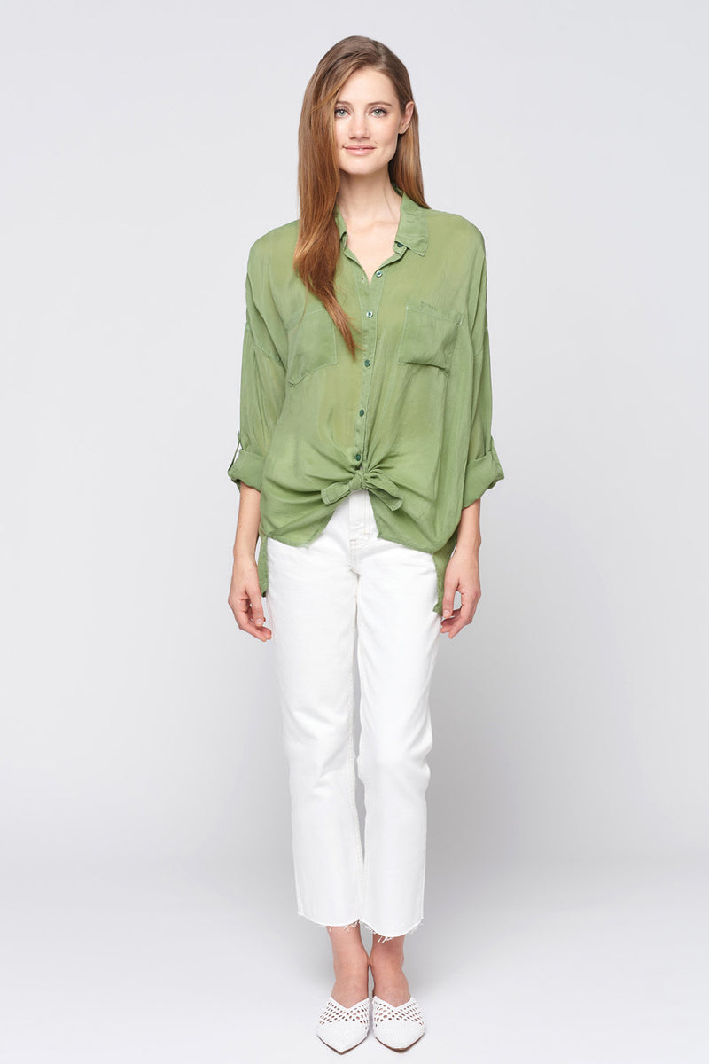 Cargo Pocket Tie Front Top
