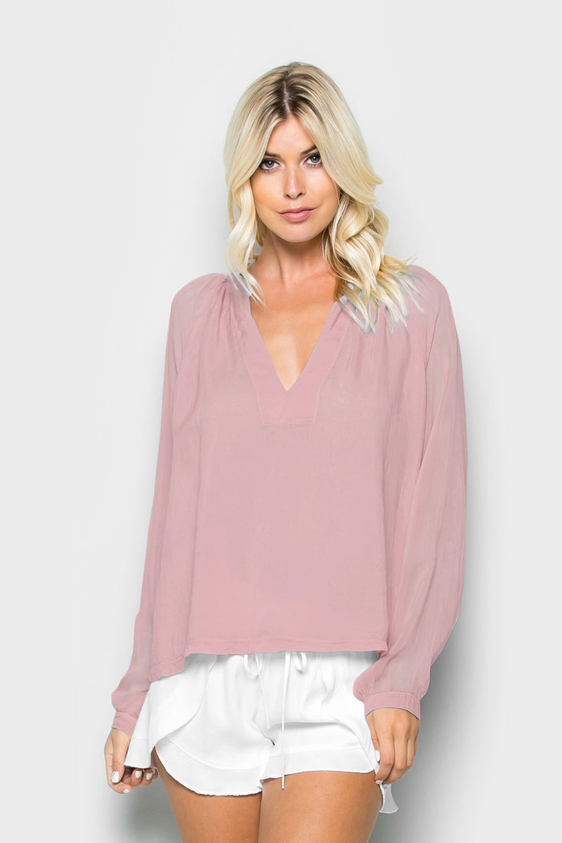 Long Sleeve Peasant Top
