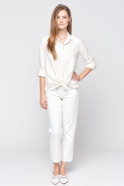 Wide Stripe Button Down Shirt