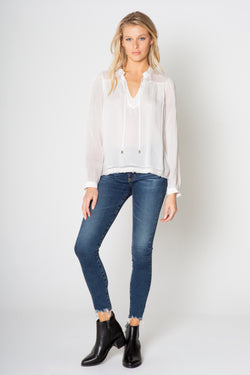 LONG SLEEVE PEASANT TOP