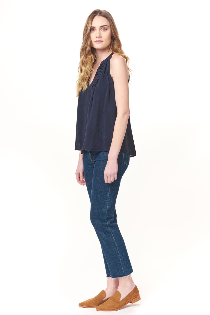 Sleeveless Pintuck Top