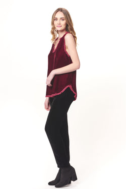 Silk Velvet Fray Tank