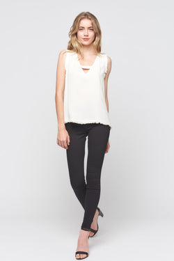 Sleeveless Fray Top