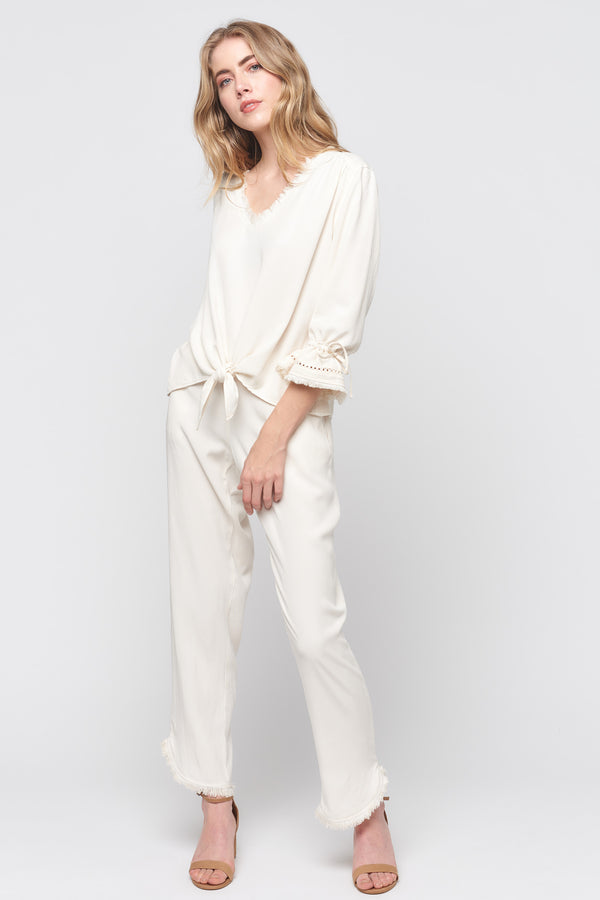 Tie Front Kimono 3 /4 Sleeve Top