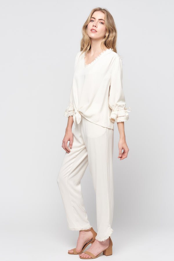Tie Front Kimono 3 /4 Sleeve Top