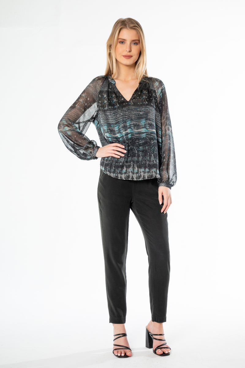 Long Sleeve Peasant Top