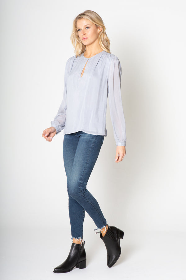 Long Sleeve Keyhole Top