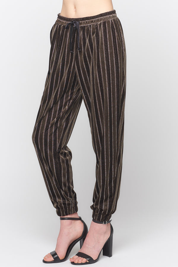 Velvet Stripe Joggers