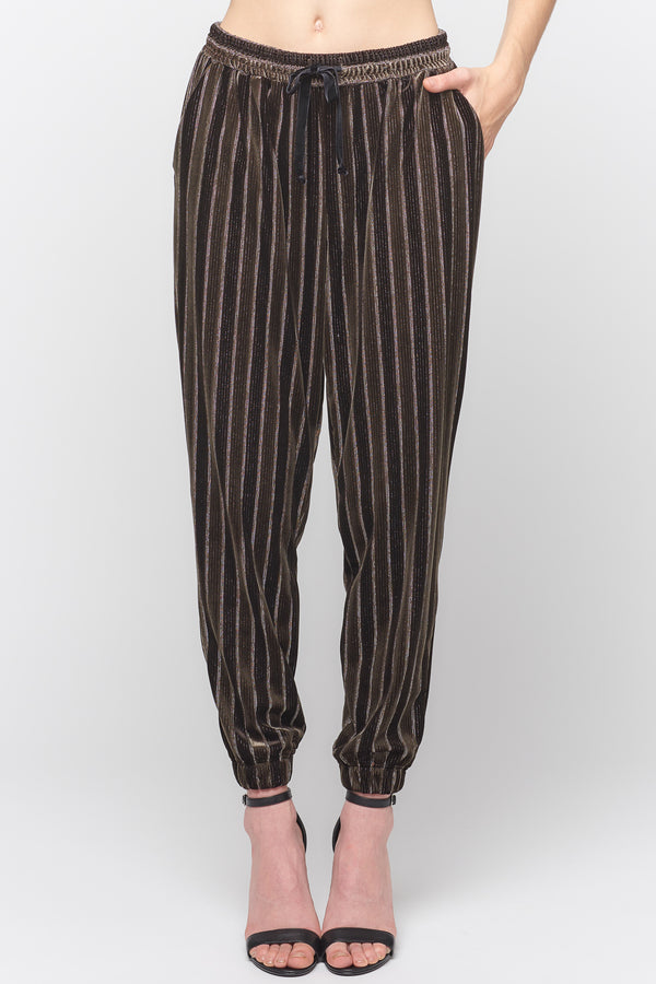 Velvet Stripe Joggers