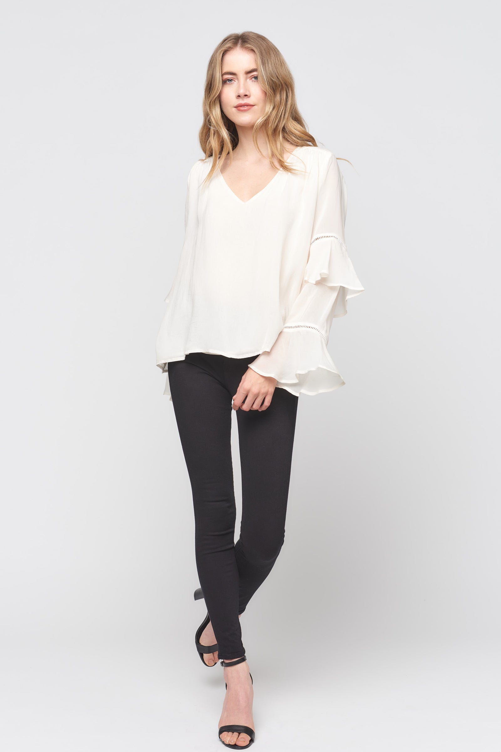 tiered ruffle top